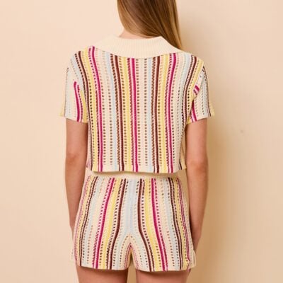 Solid & Striped Scarlett Top Ladder Knit Symi Stripe - Image 2