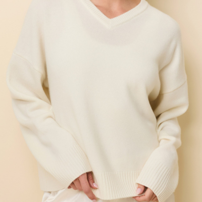 Solid & Striped Reva Cashmere Sweater Brule - Image 1