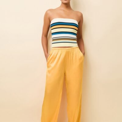 Solid & Striped Monaco Pant Satin Mango - Image 2
