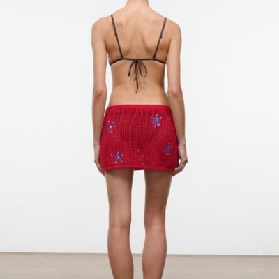 Staud Zya Mini Skirt | Painted Foulard - Image 2