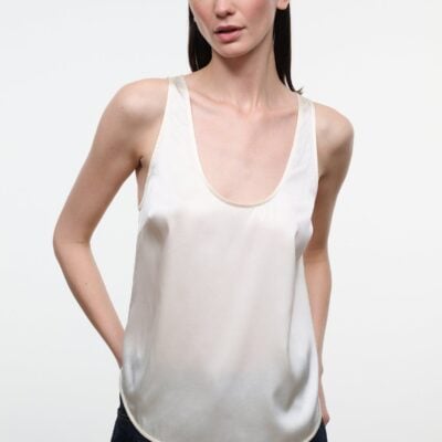 Staud Yves Silk Tank | Ivory - Image 1