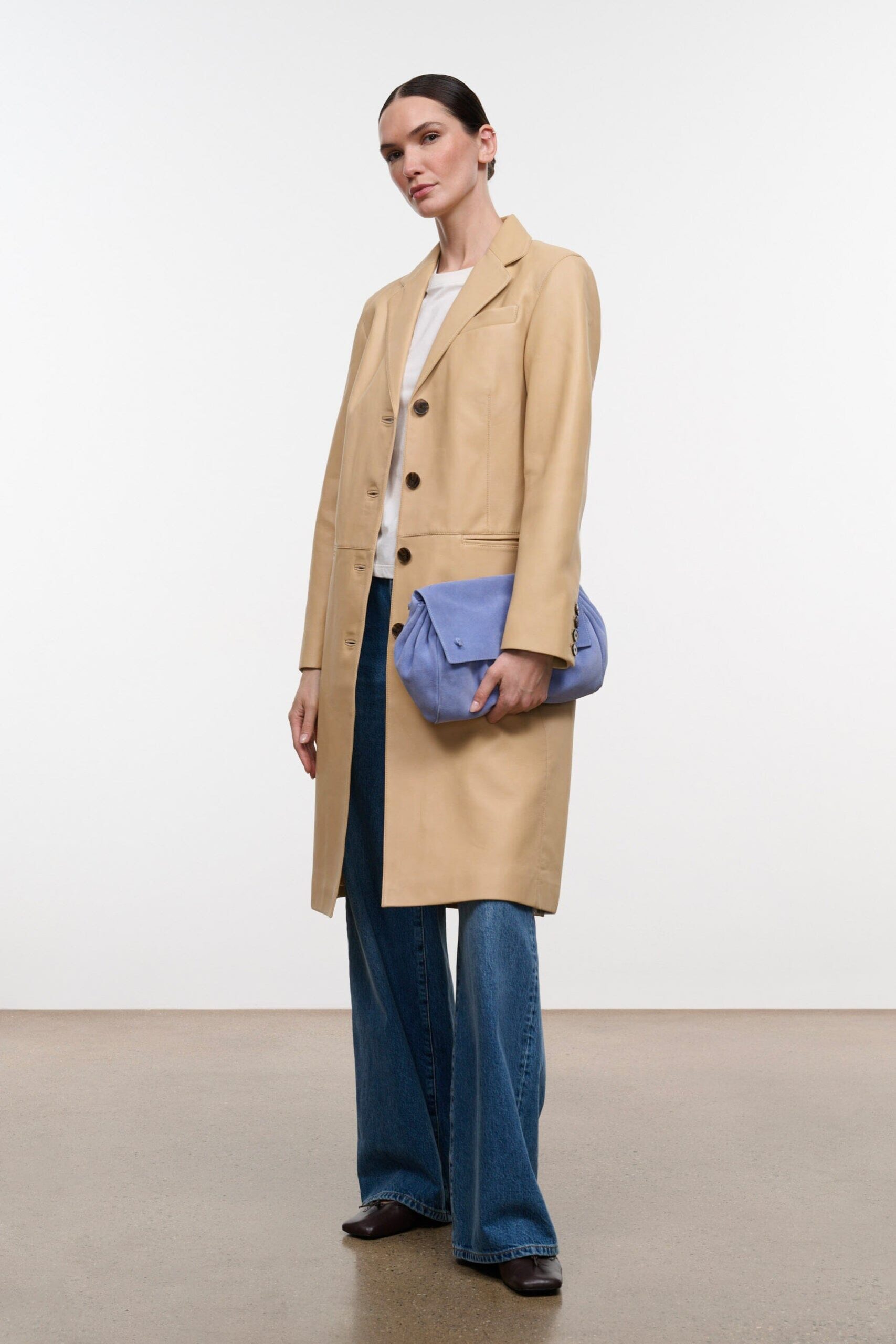 MNSTD140826064248008_3 Staud Wyatt Leather Coat | Cashew - Image 3