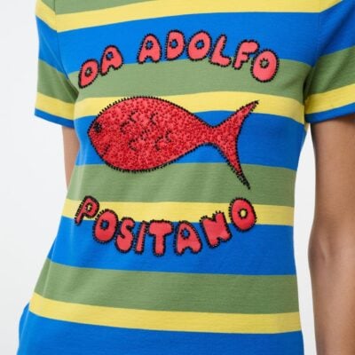 Staud Weekend Crew Tee | Costa Stripe - Image 2