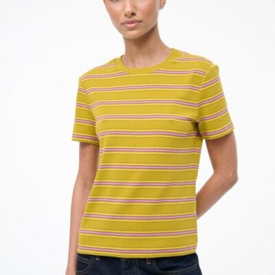 Staud Weekend Crew Tee | Baja Stripe - Image 1