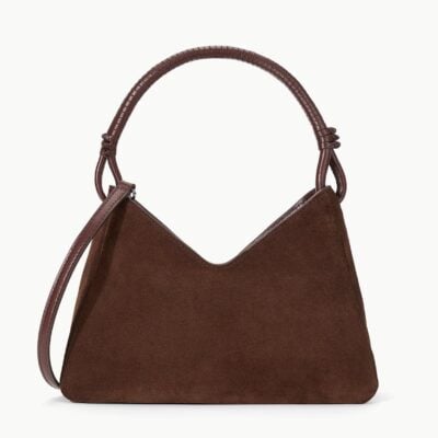 Staud Valerie Shoulder Bag | Mahogany Suede - Image 1