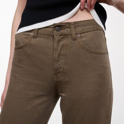 Staud Teddy Straight Jean | Greige - Image 2