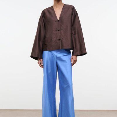 Staud Stroll Silk Dupioni Pant | Coast - Image 1
