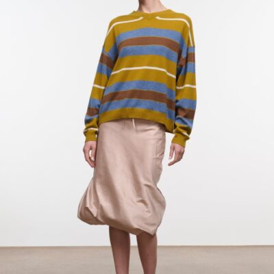 Staud Spencer Cashmere Sweater | Canyon Stripe - Image 1