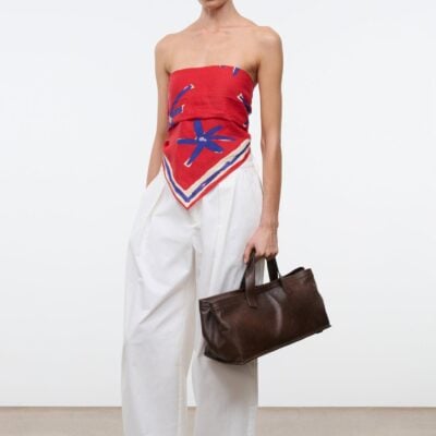 Staud Sonya Linen Scarf | Painted Foulard - Image 1
