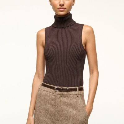 Staud Slim Moon Buckle Belt - 13mm | Mahogany Silver - Image 2
