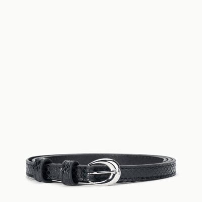 Staud Slim Moon Buckle Belt - 13mm | Black - Image 1