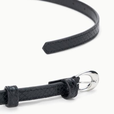 Staud Slim Moon Buckle Belt - 13mm | Black - Image 2