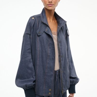 Staud Simone Jacket | Chambray - Image 2