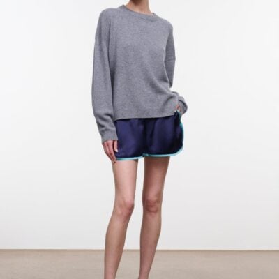 Staud Serrano Cashmere Relaxed Crew | Ash - Image 2