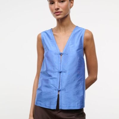 Staud Sami Silk Dupioni Top | Coast - Image 2