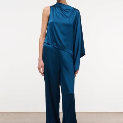 Staud Sabina Silk Top | Harbor - Image 2