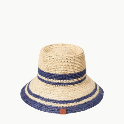 Staud Rita Bucket Hat | Natural Navy - Image 1