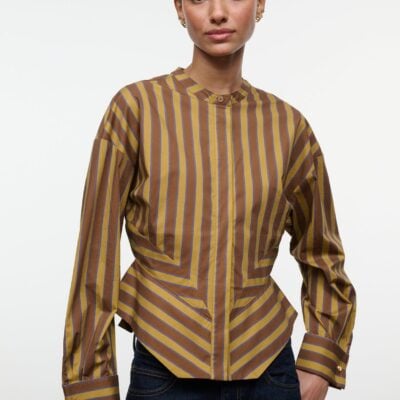 Staud Rhys Top | Cigar Stripe - Image 2
