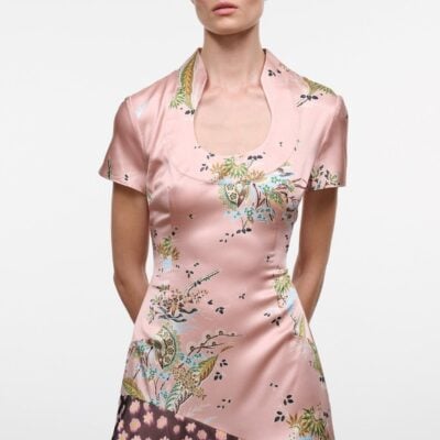 Staud Rae Silk Dress | Tapestry Rose Multi - Image 2