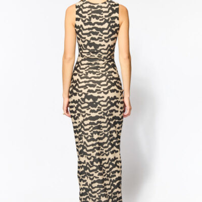 Suboo Tulum Reversible Twist Front Maxi Dress-Animal - Image 2