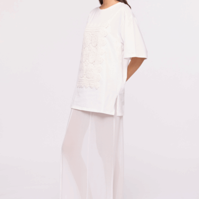 Suboo Willow Crochet Cotton Tee - Image 2