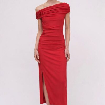 Suboo Theta Crepe Jersey Off Shoulder Midi - Image 1