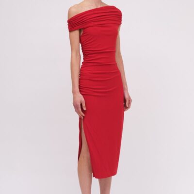 Suboo Theta Crepe Jersey Off Shoulder Midi - Image 2