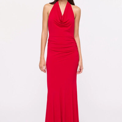 Suboo Ruby Slinky Jersey Halter Maxi Dress - Image 1