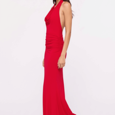 Suboo Ruby Slinky Jersey Halter Maxi Dress - Image 2