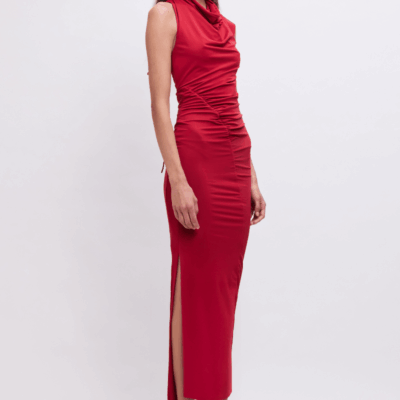 Suboo Phoebe Asymmetrical Cowl-Neck Maxi Dress - Image 2