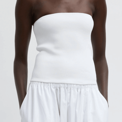 Tibi Ribbed Sweater Tube Top - Image 2