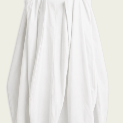 Tibi Compact Eco Poplin Pinched Pleat Full Skirt - Image 1