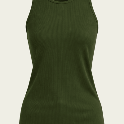 Tibi Stretch Luxe Ribbed Tank Top - Image 1