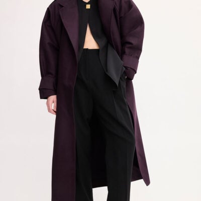 TOVE Zuri Trench Coat Plum - Image 2