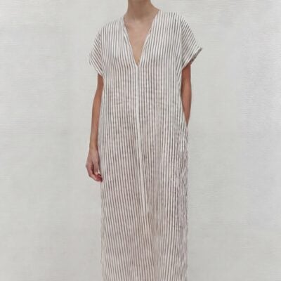 TOVE Yuna Dress White Stripe - Image 1