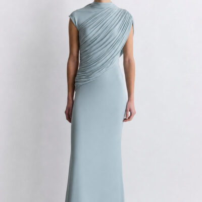TOVE Saffron Jersey Dress Oyster Blue - Image 1
