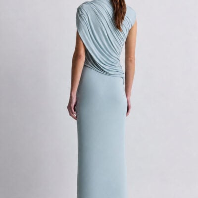 TOVE Saffron Jersey Dress Oyster Blue - Image 2