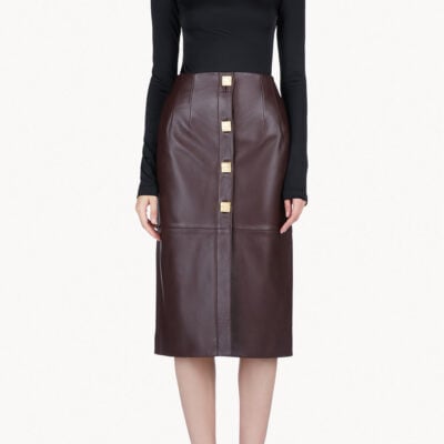 TOVE Pilar Skirt Burgundy - Image 2