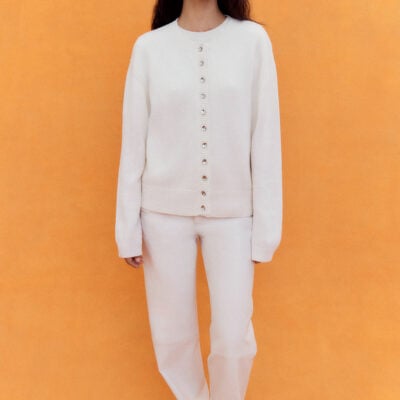 TOVE Nila Cashmere Cardigan Soft White - Image 2