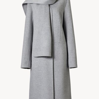 TOVE Mio Signature Scarf Coat Grey - Image 1