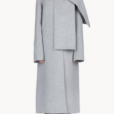 TOVE Mio Signature Scarf Coat Grey - Image 2