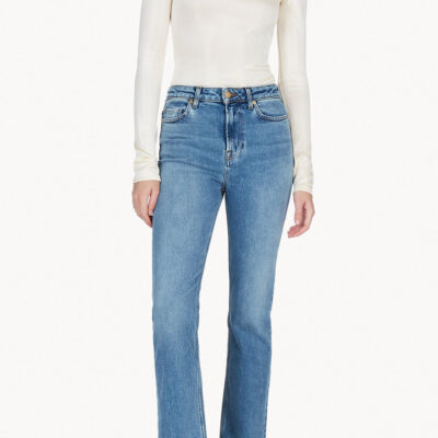 TOVE Marlo Straight Leg Jean Mid Blue Length 32" - Image 2