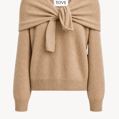 TOVE Malia Cashmere Top Sand - Image 1