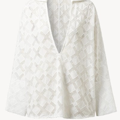 TOVE Luisa Top Open-Weave White - Image 1