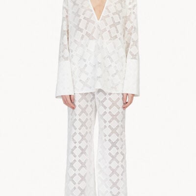TOVE Luisa Top Open-Weave White - Image 2