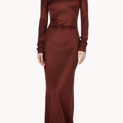 TOVE Luella Dress Burgundy - Image 2