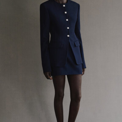 TOVE Jeanette Skirt Navy - Image 2