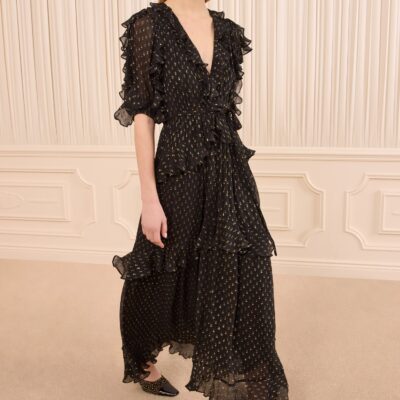 Ulla Johnson Tida Short Sleeve Silk Dress - Image 1