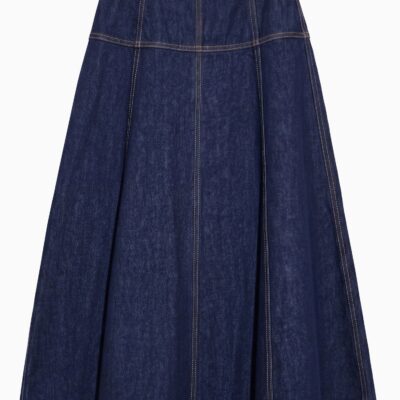 Ulla Johnson The Brigette Denim Midi Skirt - Image 1