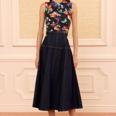 Ulla Johnson The Brigette Denim Midi Skirt - Image 2